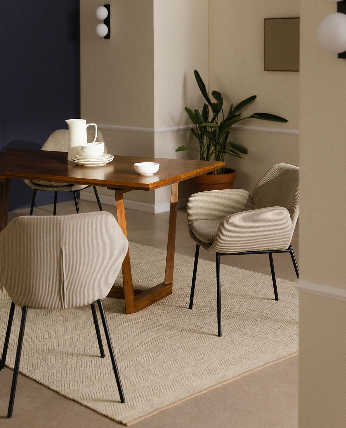 Pack 2 Chaises de Salle à Manger en Métal avec Accoudoirs Eider Pana, image de la gelerie 2
