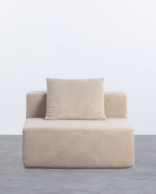 Fauteuil en Velours Côtelé Emballé Sous Vide Grecia