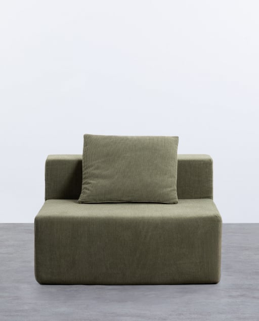 Fauteuil en Velours Côtelé Emballé Sous Vide Grecia