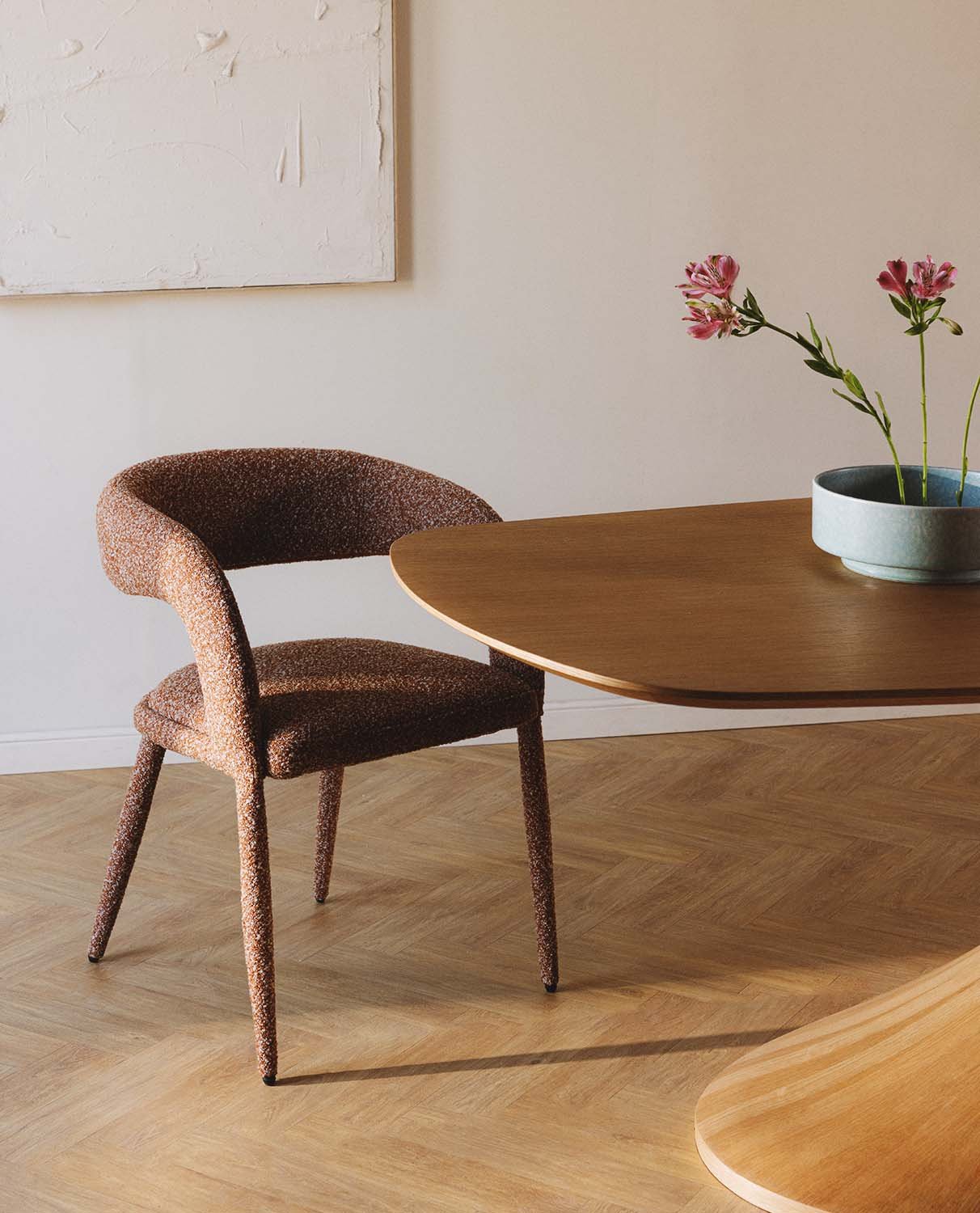 Chaise de Salle à Manger en Tissu et Métal Ewen, image de la gelerie 2