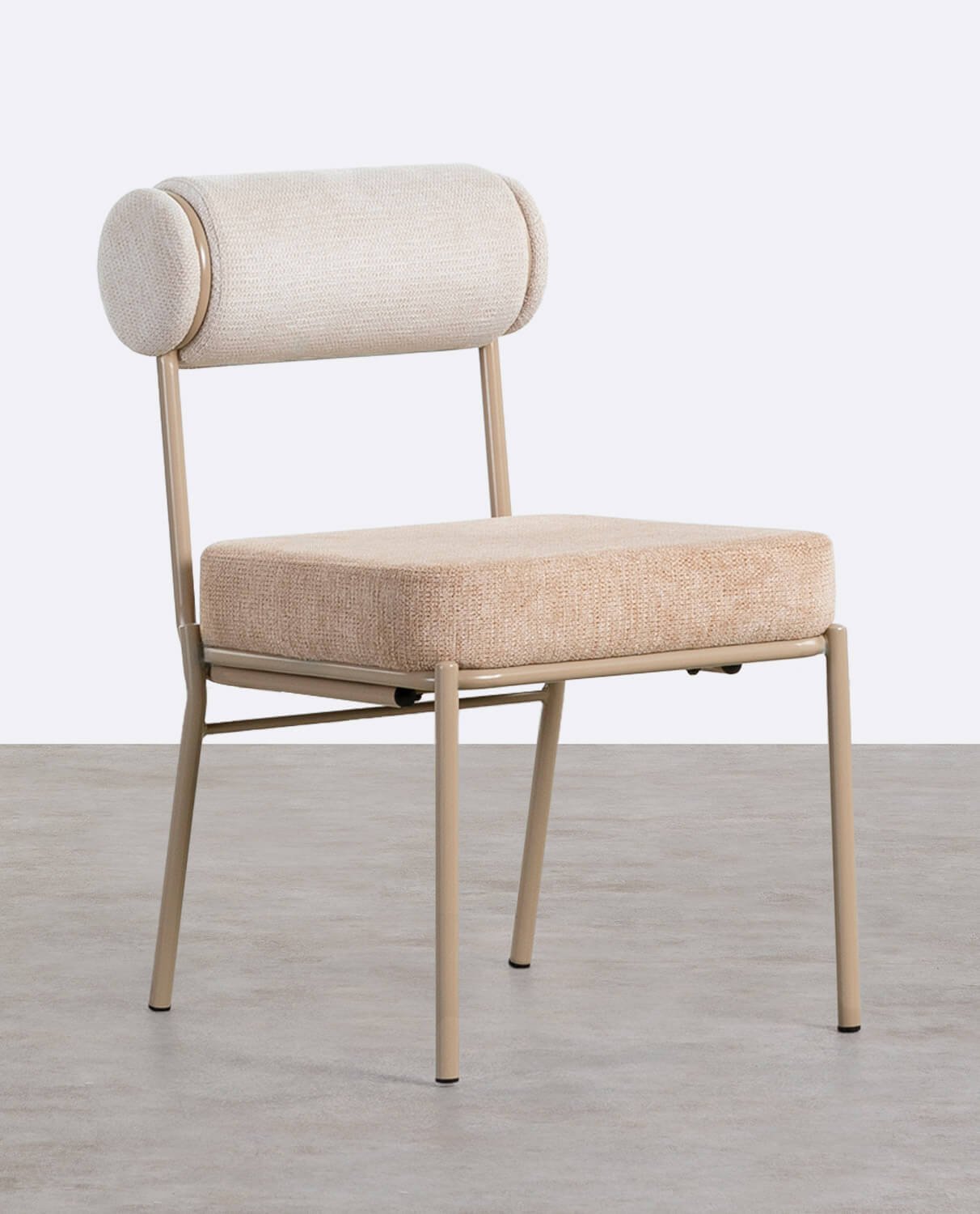 Chaise de Salle à Manger en Tissu et Métal Elin Soft, image de la gelerie 1