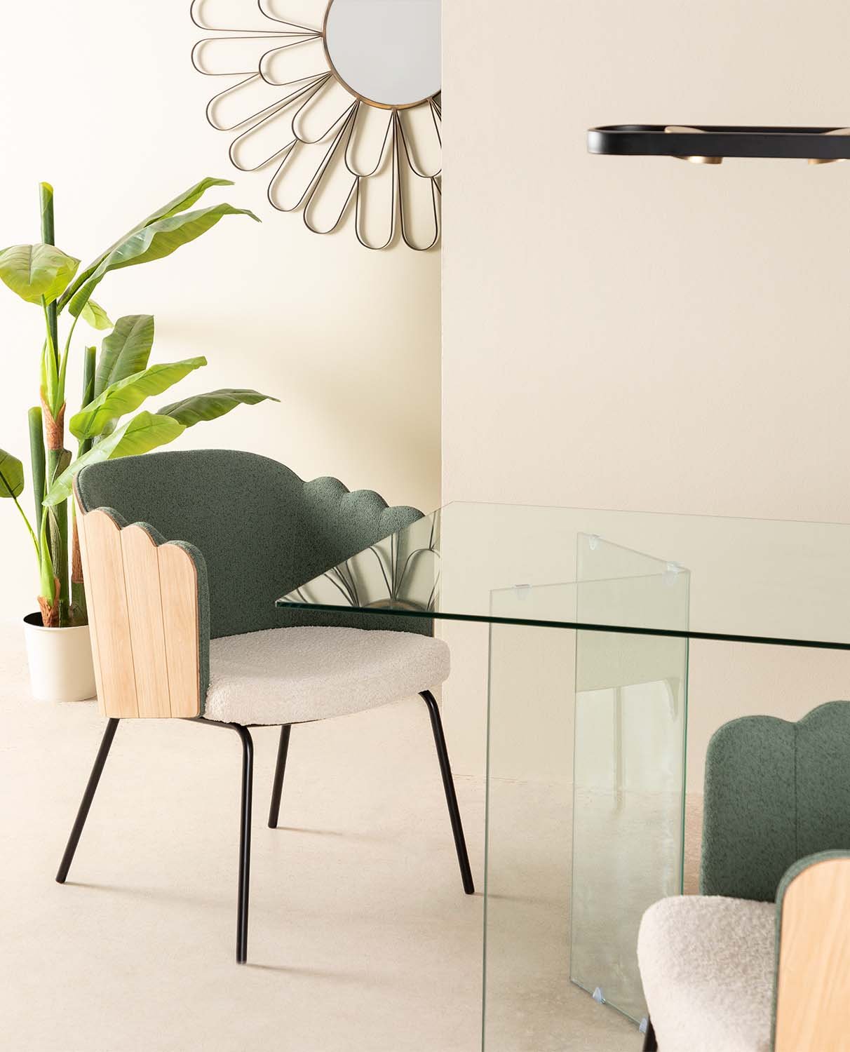 Table de Salle à Manger Rectangulaire en Verre Trempé (180x90 cm) Kamil, image de la gelerie 3