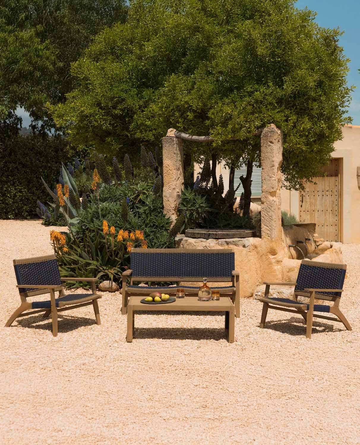 Ensemble de Jardin en Bois d'Acacia et Corde Mirle, image de la gelerie 2