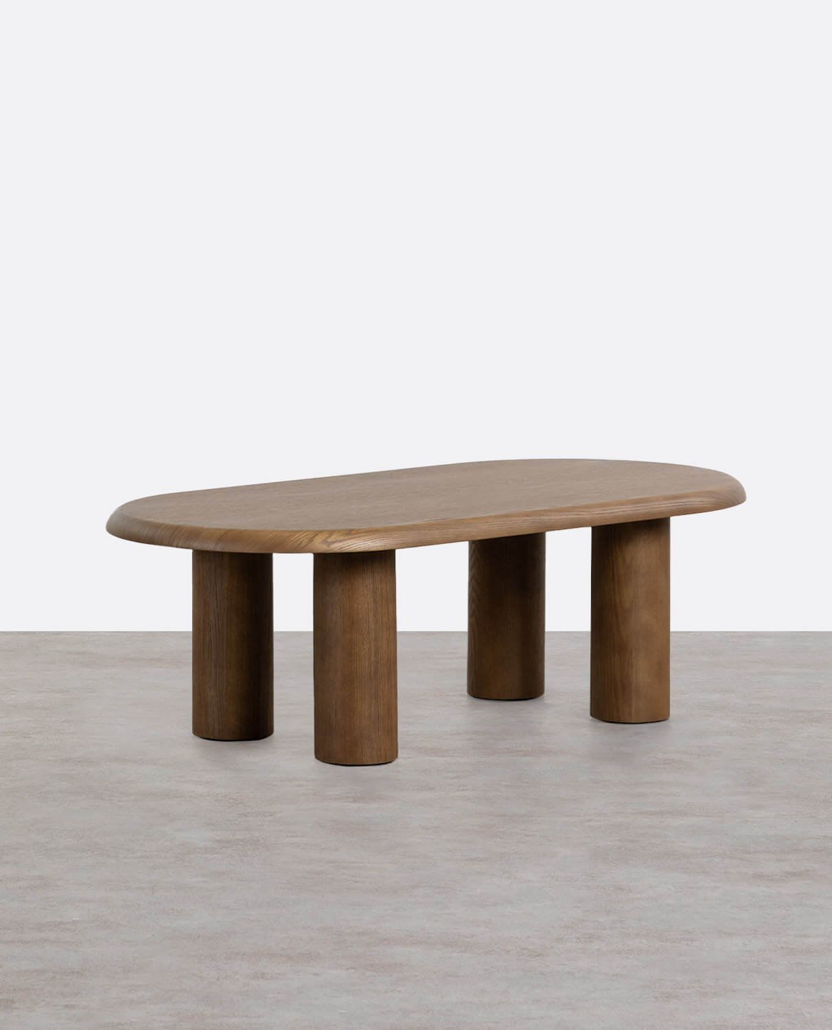 Table Basse Ovale en Bois (110x55 cm) Alhie, image de la gelerie 1