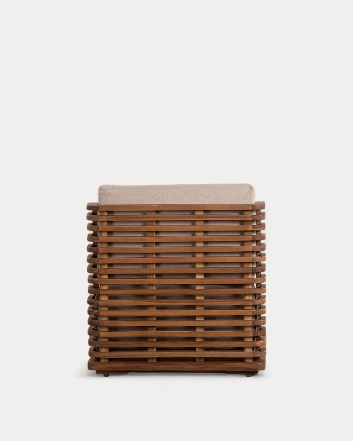 Chaise de Jardin en Bois d'Acacia avec Coussins en Tissu Hazan, image de la gelerie 5