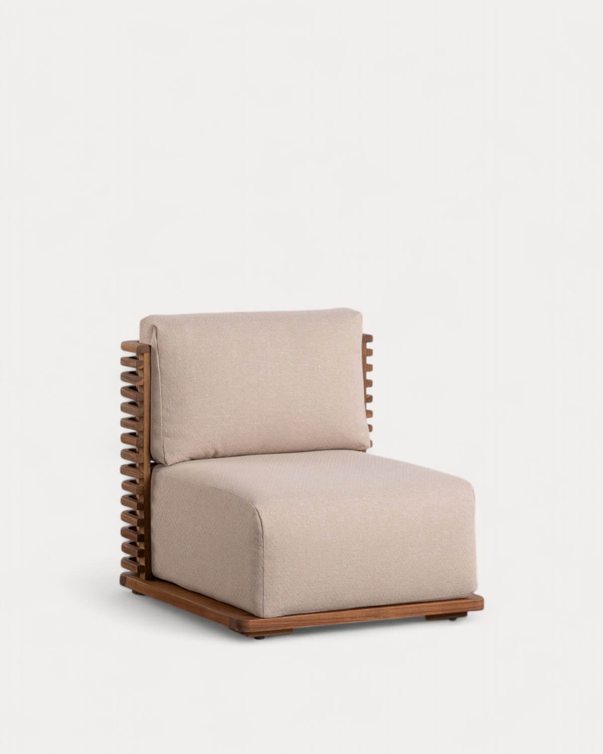 Chaise de Jardin en Bois d'Acacia avec Coussins en Tissu Hazan, image de la gelerie 1