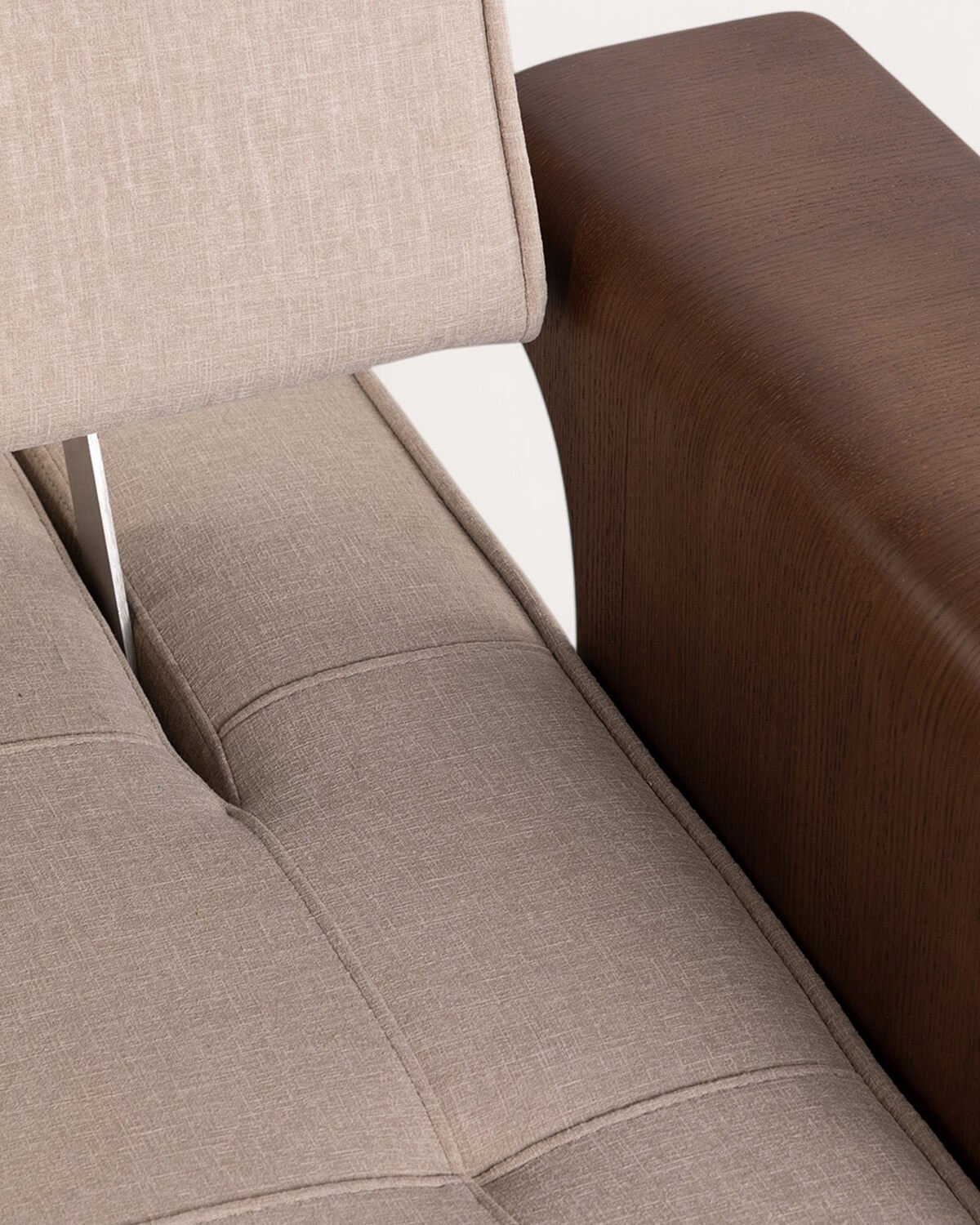 Fauteuil Inclinable avec Accoudoirs en Bois et Tissu 70S, image de la gelerie 7