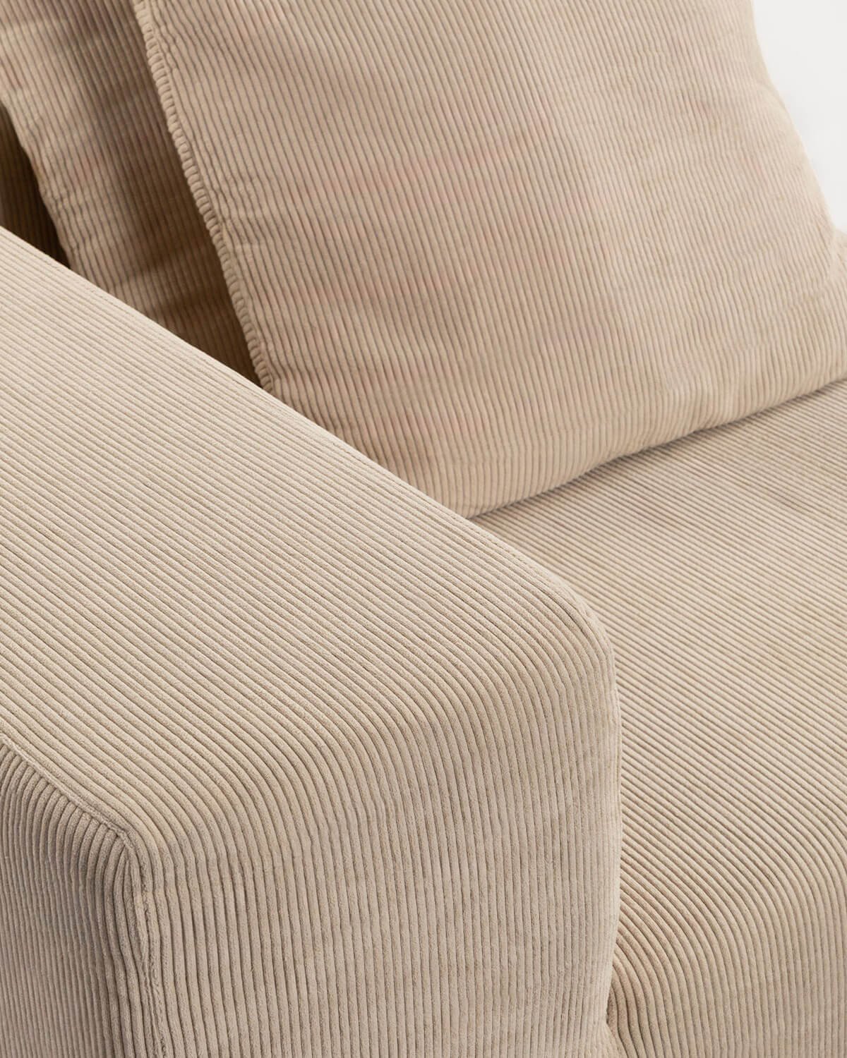 Canapé d'Angle 2 Pièces et Fauteuil avec Pouf en Velours sous Vide Grecia, image de la gelerie 8