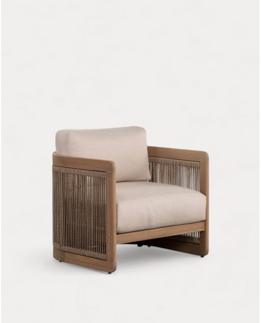 Fauteuil de jardin en Bois d'Acacia avec Coussins Mares