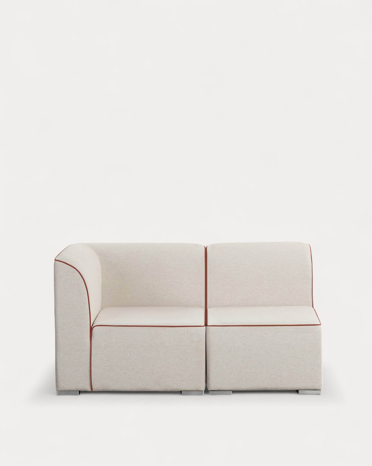 Canapé de Jardin Modulable 2 Pièces d'Angle et Fauteuil en Tissu Lagos