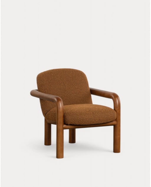 Fauteuil en Bois et Tissu Maiel