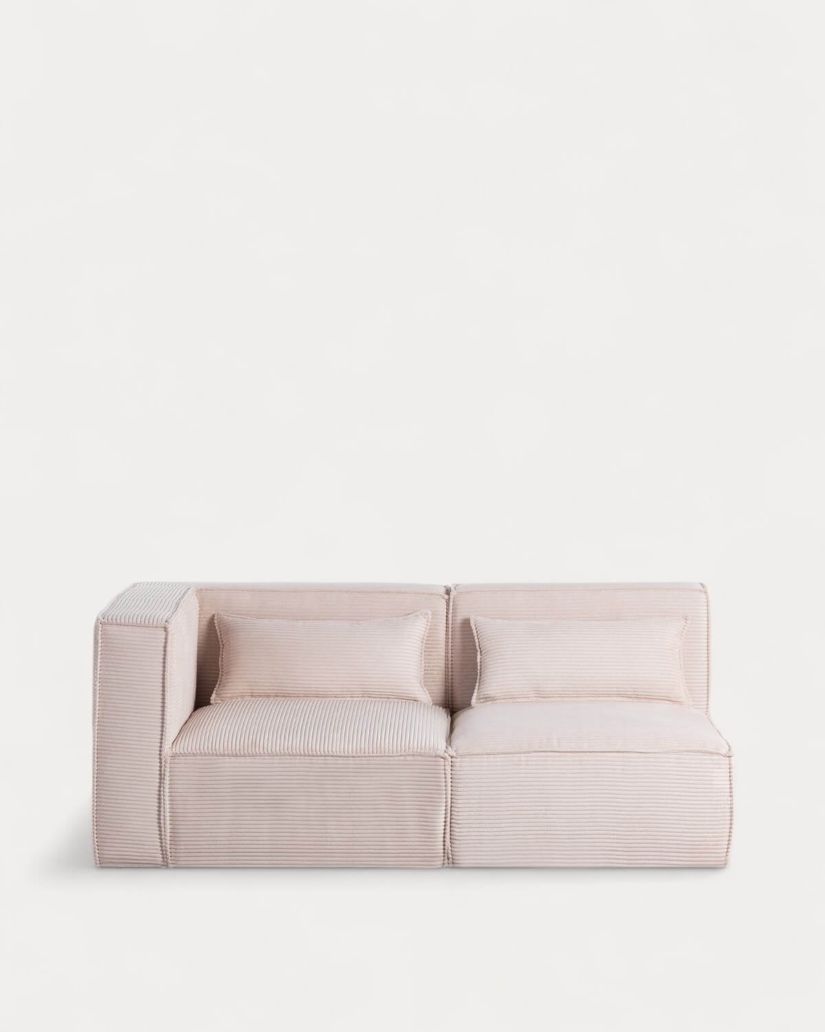 Canapé d'Angle 2 Pièces et le Fauteuil en Velours Côtelé Épais Kilhe