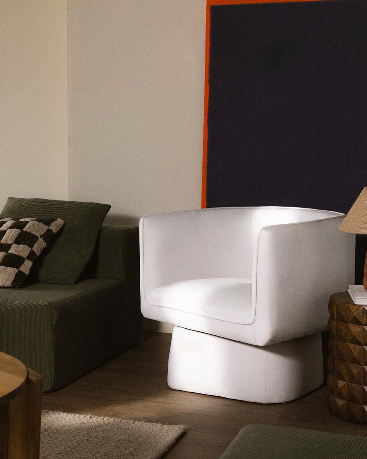 Fauteuil Pivotant en Tissu Mauren , image de la gelerie 2