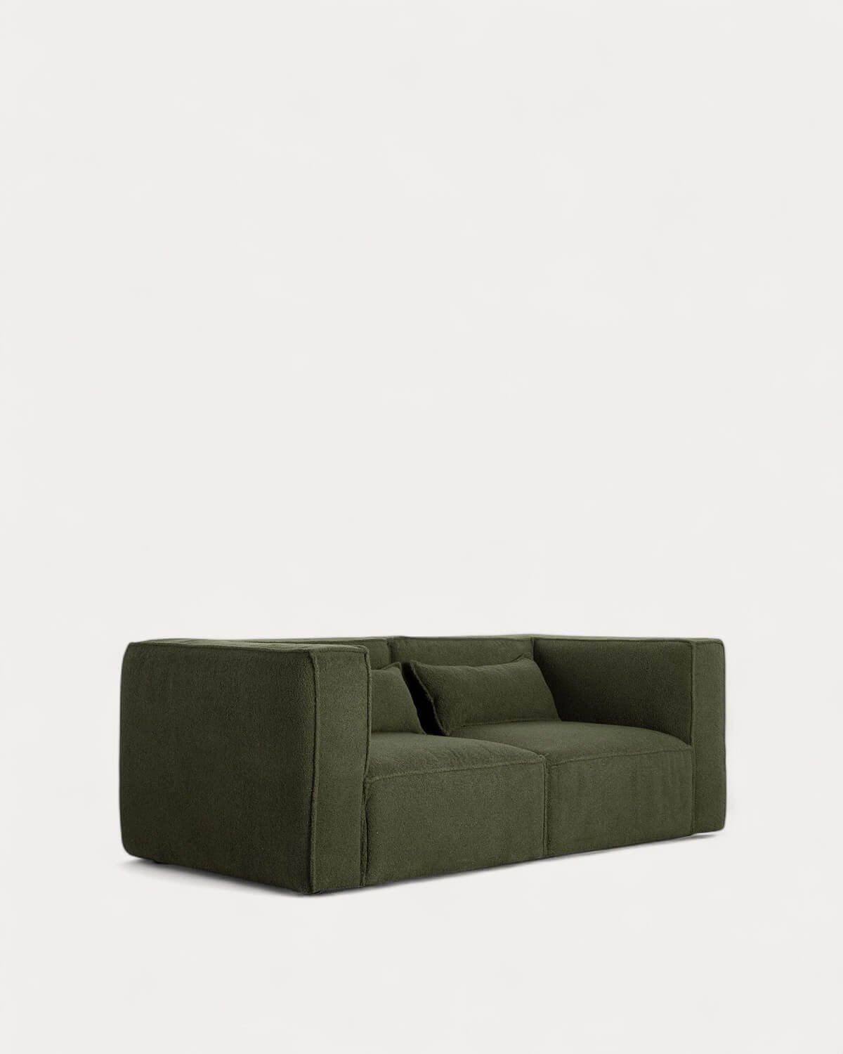 Canapé Modulable 2 Pièces d'Angle en Tissu Bouclé Kilhe, image de la gelerie 1