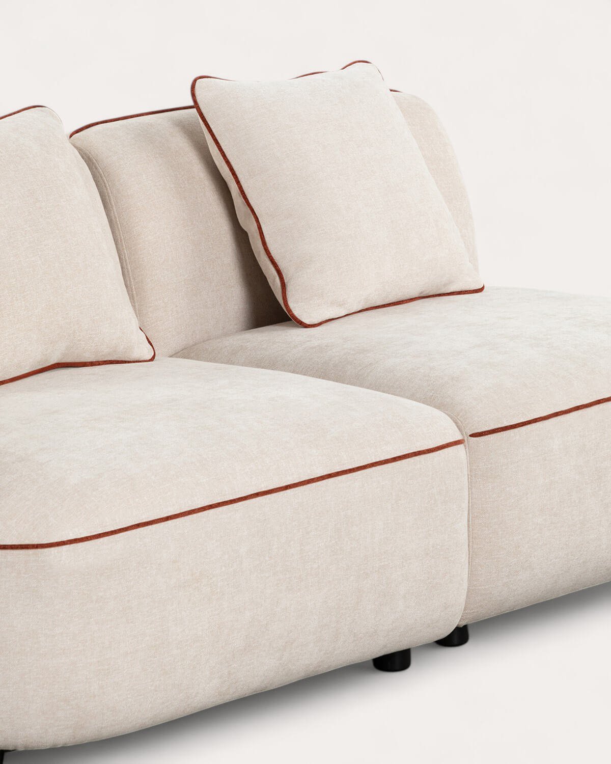 Canapé D'Angle Modulable 2 Pièces avec Fauteuil en Tissu Ilham, image de la gelerie 4