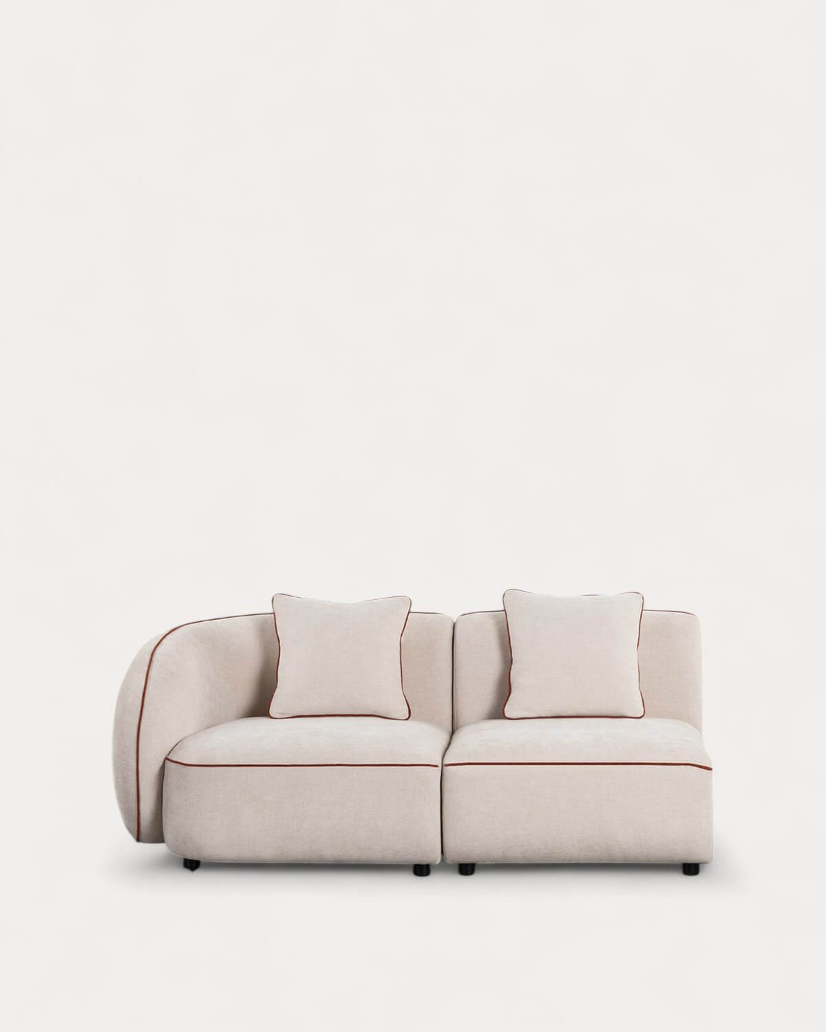 Canapé D'Angle Modulable 2 Pièces avec Fauteuil en Tissu Ilham