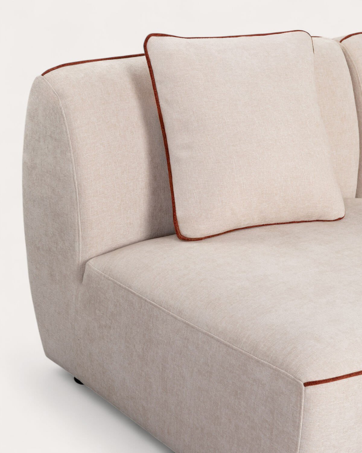 Canapé D'Angle Modulable 2 Pièces avec Fauteuil en Tissu Ilham, image de la gelerie 3