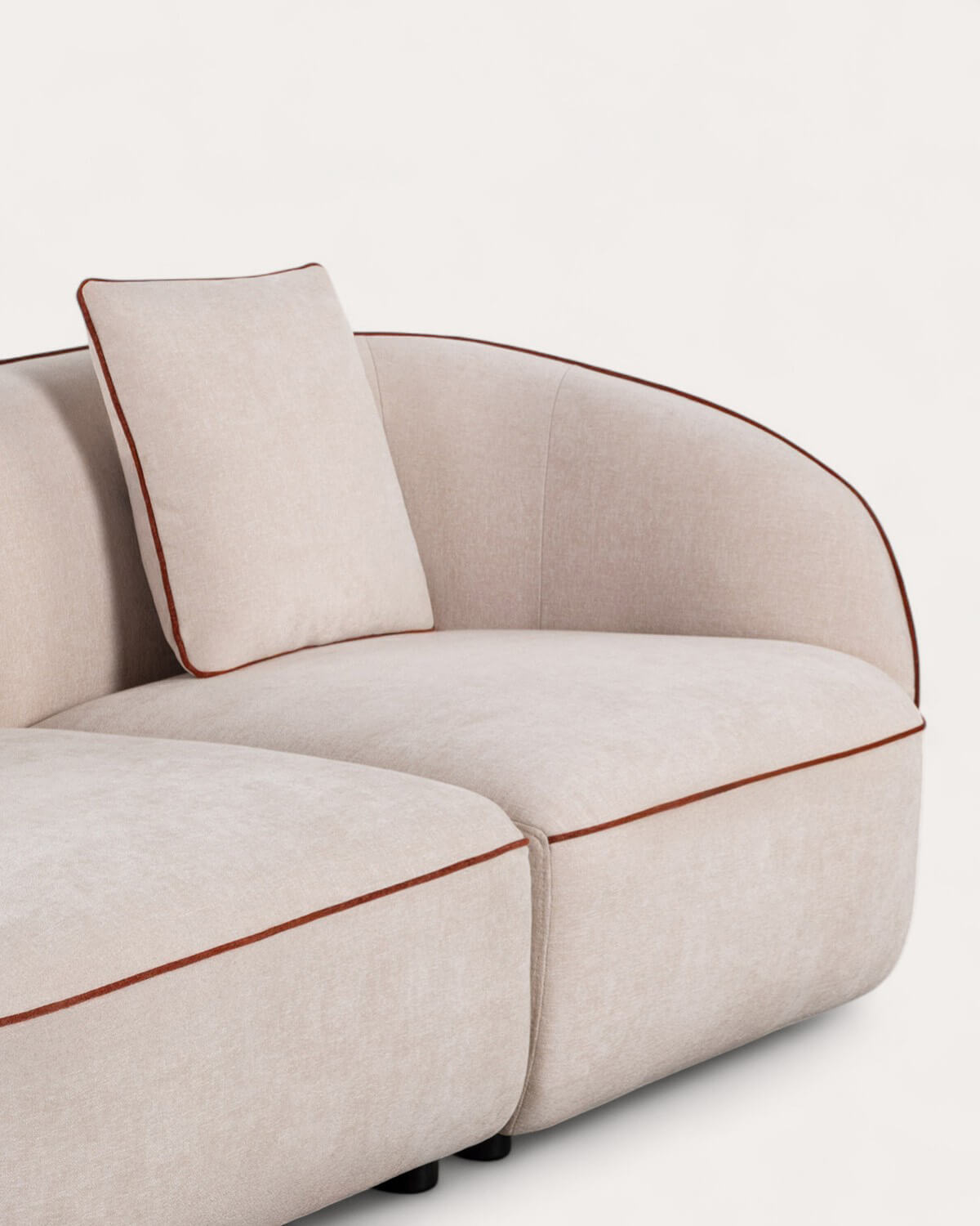 Canapé D'Angle Modulable 2 Pièces avec Fauteuil en Tissu Ilham, image de la gelerie 5