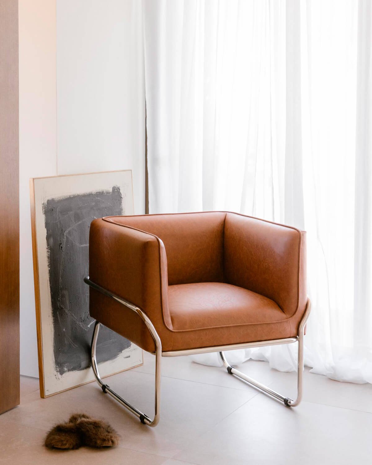 Fauteuil en Similicuir et Métal Marcellus, image de la gelerie 2