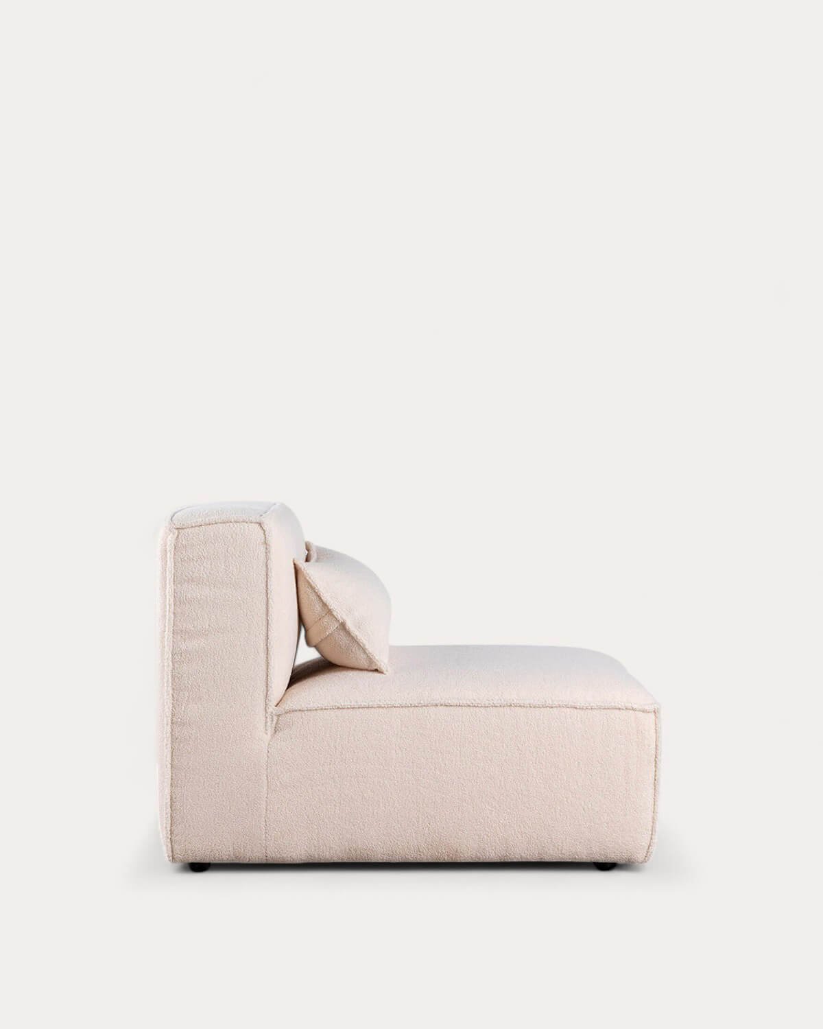 Canapé Modulable 2 Pièces avec Pouf en Tissu Bouclé Kilhe, image de la gelerie 4