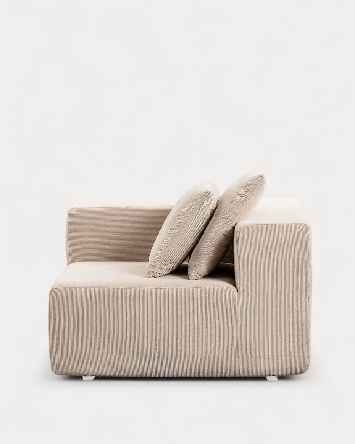 Fauteuil d'Angle Gauche en Velours Côtelé Emballée Sous Vide Grecia, image de la gelerie 2