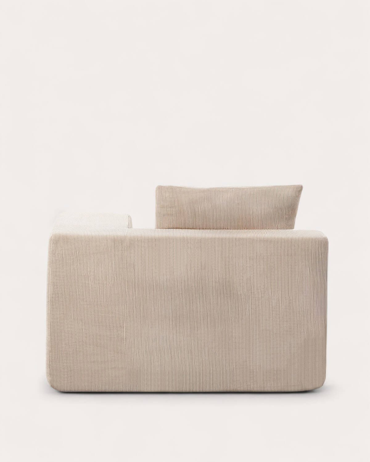 Fauteuil d'Angle Gauche en Velours Côtelé Emballée Sous Vide Grecia, image de la gelerie 3