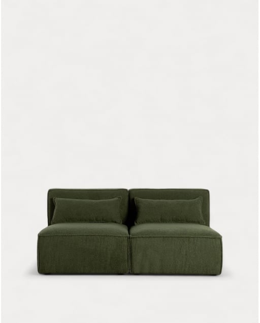 Canapé Modulable 2 Pièces en Tissu Bouclé Kilhe
