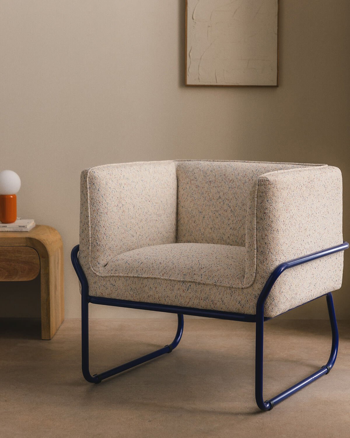 Fauteuil en tissu et métal Marcellus , image de la gelerie 2