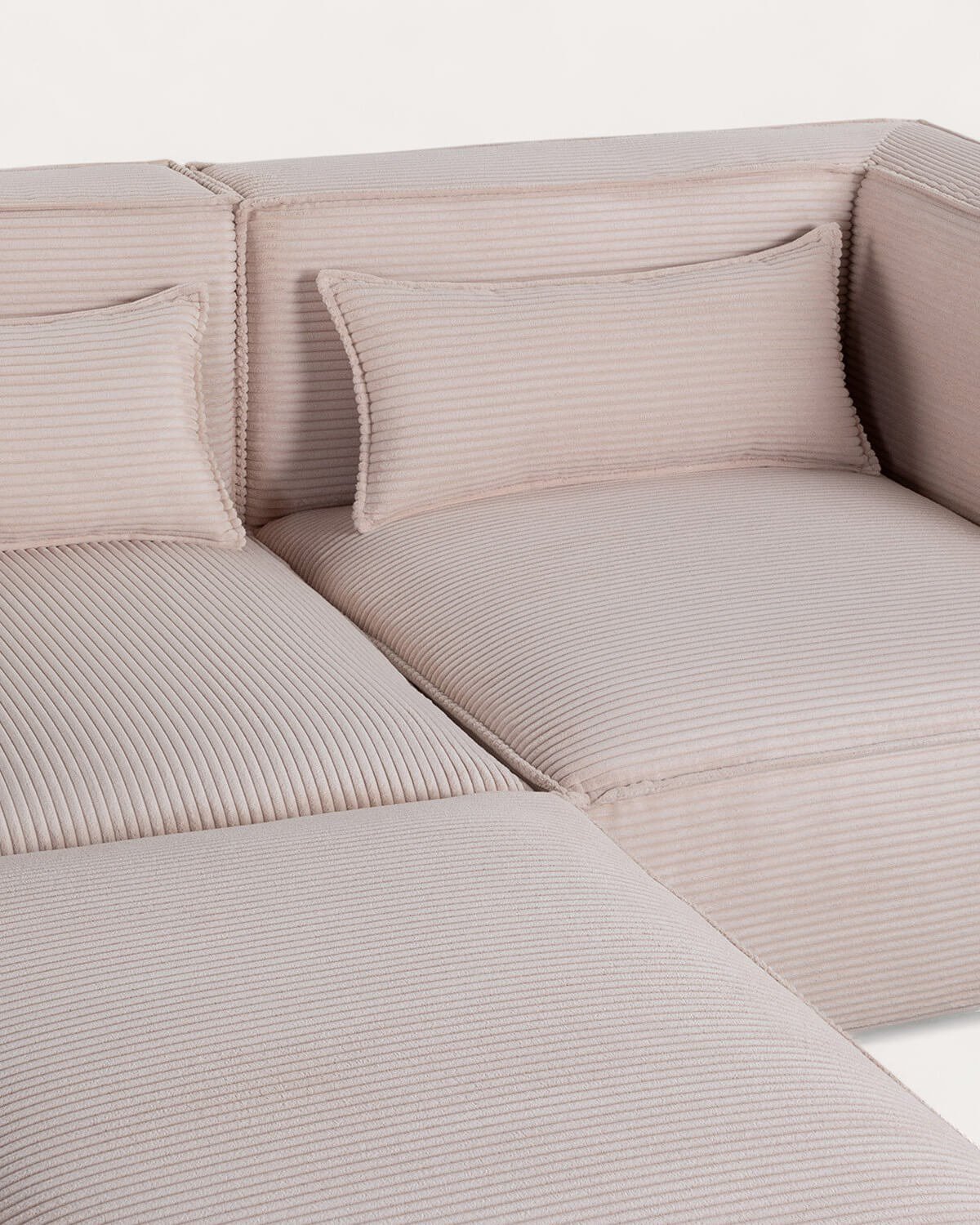 Canapé d'Angle Modulable  2 Pièces avec Pouf en Velours Côtelé Épais Kilhe , image de la gelerie 5