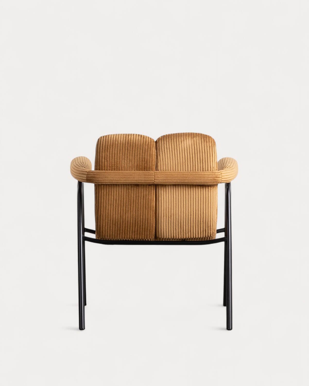 Fauteuil en Velours Côtelé Épais et Métal Elles , image de la gelerie 5