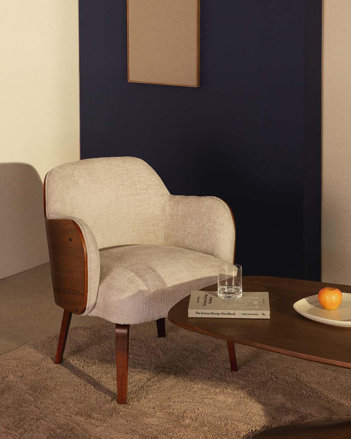 Fauteuil avec Accoudoirs en Bois et Tissu Denia, image de la gelerie 2
