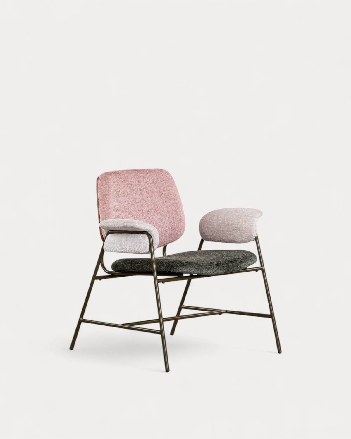 Fauteuil avec Accoudoirs en Métal et Tissu Vegas, image de la gelerie 1
