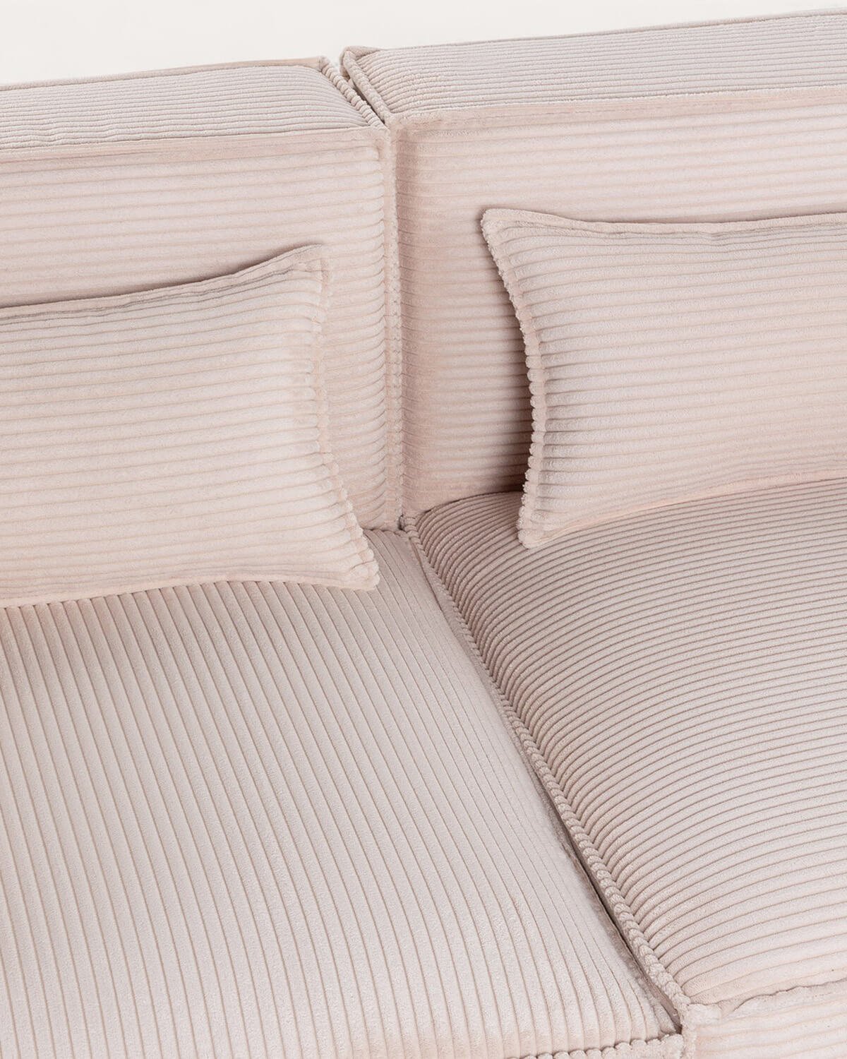 Canapé Modulable 2 Pièces d´Angle en Velours Côtelé Épais Kilhe, image de la gelerie 7