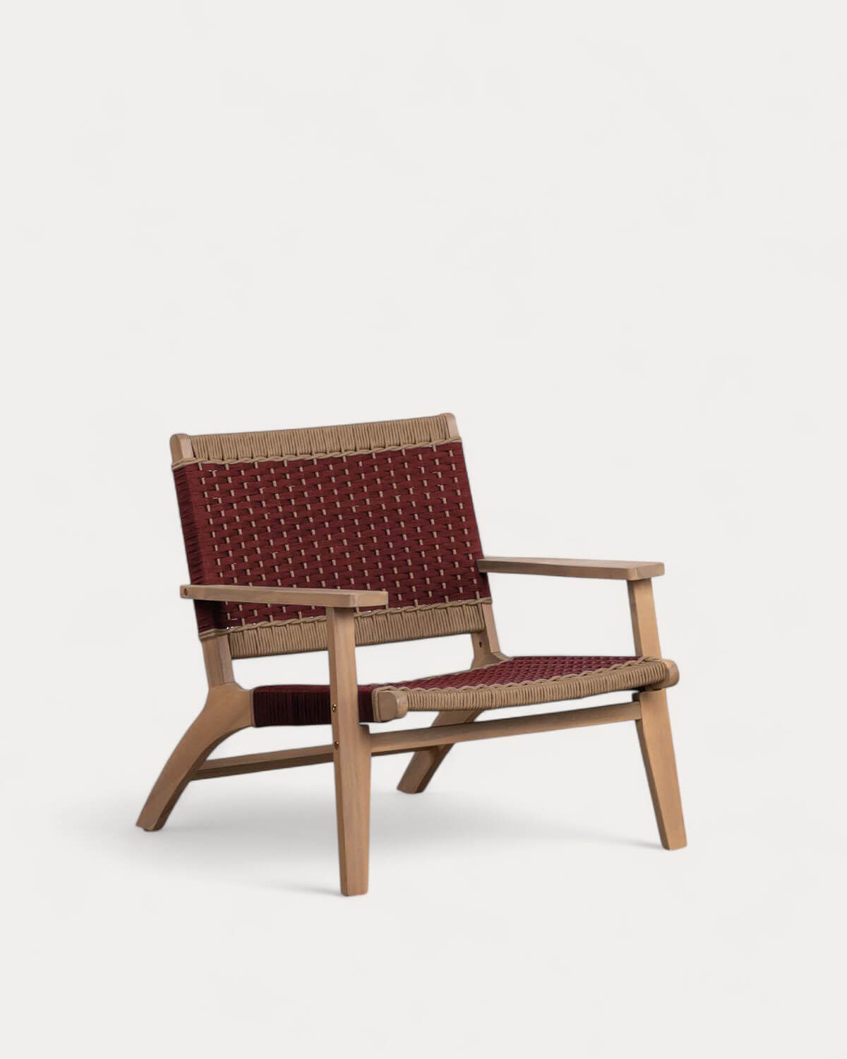 Fauteuil de jardin en bois d'acacia et corde Mirle, image de la gelerie 1