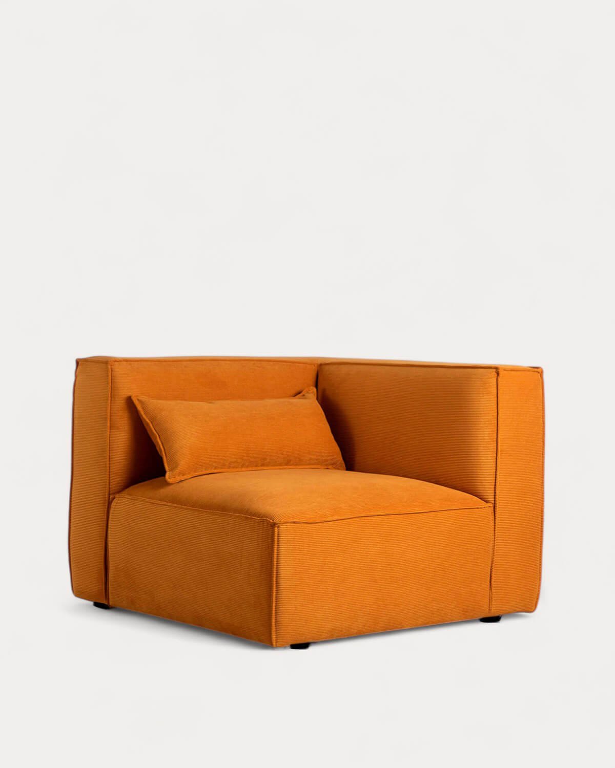 Canapé Modulaire 4 Pièces avec 3 Fauteuils en Velours Côtelé Kilhe, image de la gelerie 2