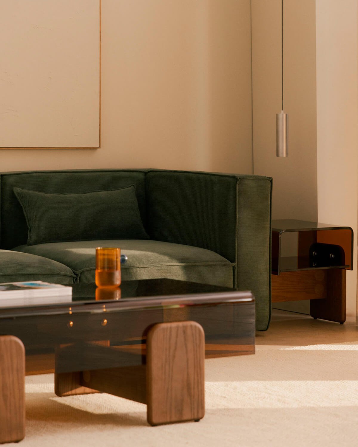 Canapé Modulaire 4 Pièces avec 3 Fauteuils en Velours Côtelé Kilhe, image de la gelerie 2