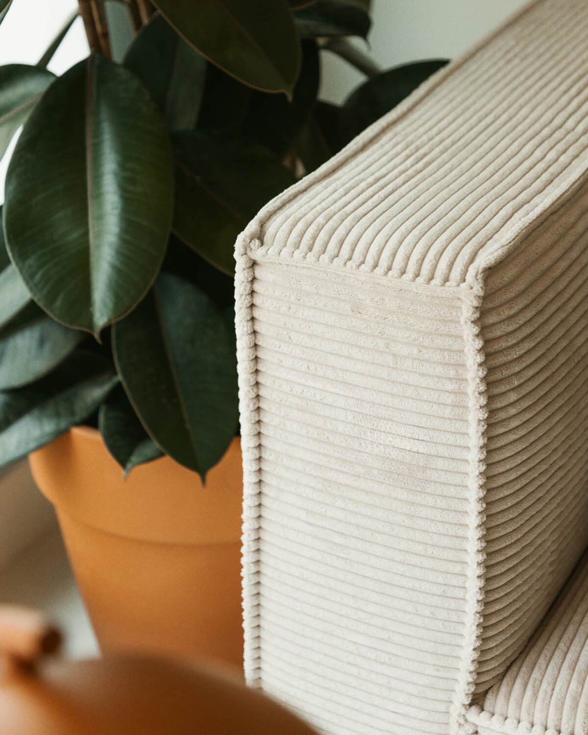 Module de Fauteuil d'Angle en Velours Côtelé Épais Kilhe, image de la gelerie 3