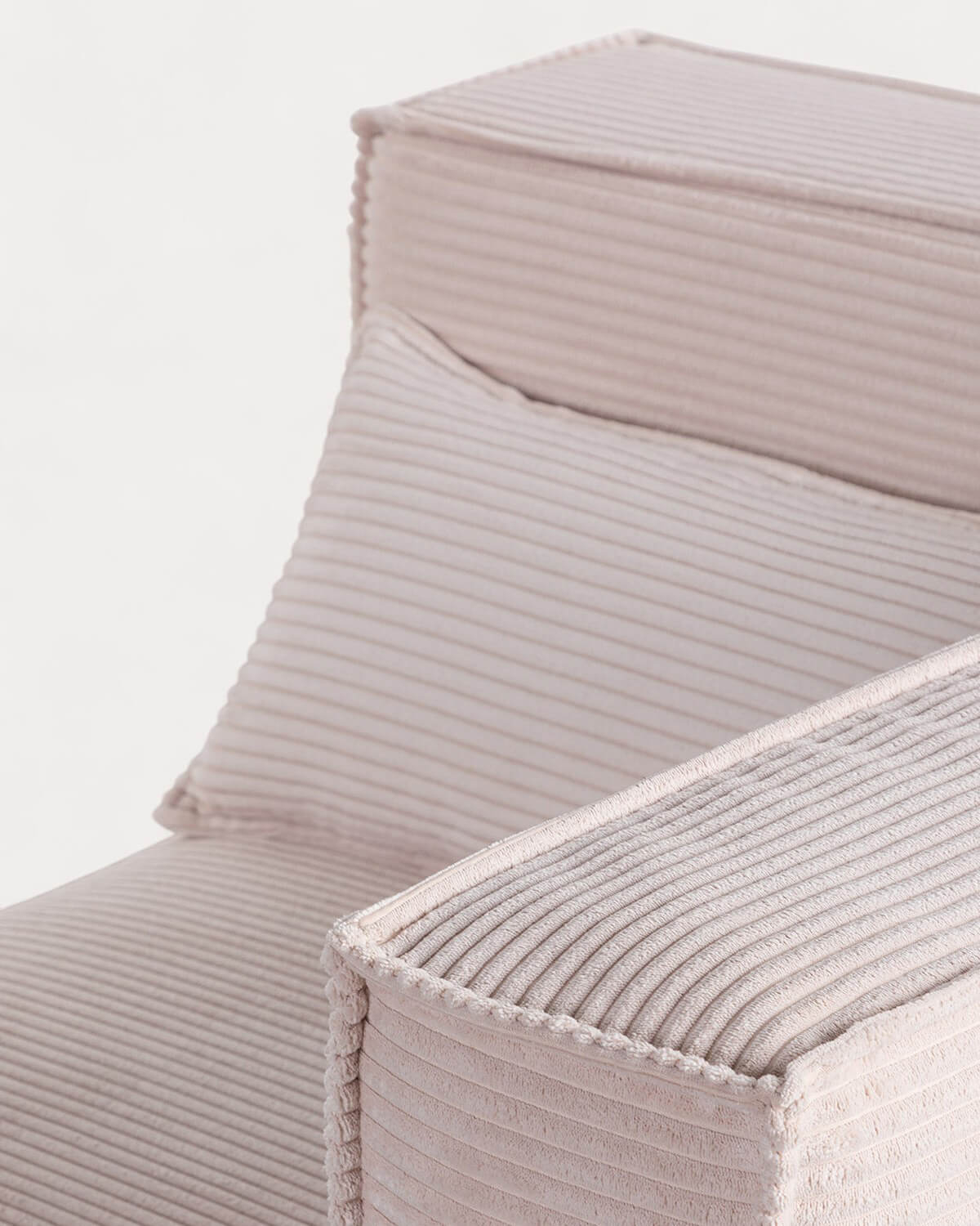 Module de Fauteuil d'Angle en Velours Côtelé Épais Kilhe, image de la gelerie 7