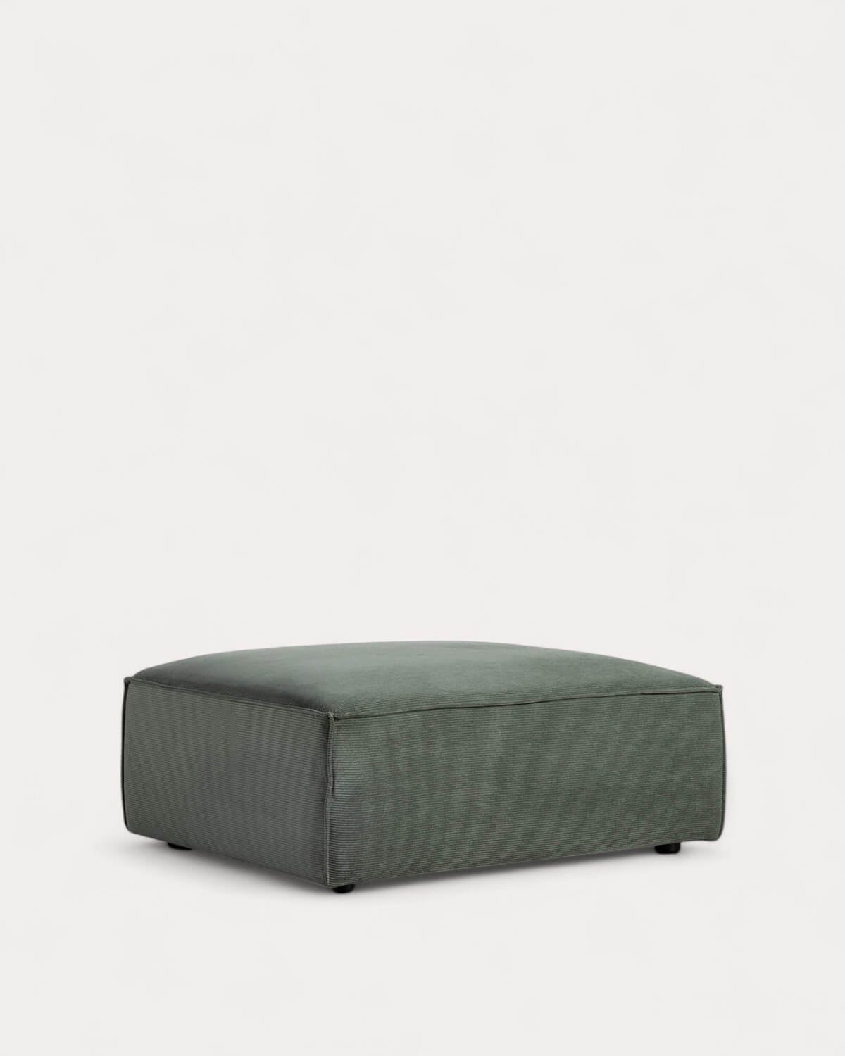 Canapé Modulaire 2 pièces et Pouf en Velours Côtelé Kilhe, image de la gelerie 3