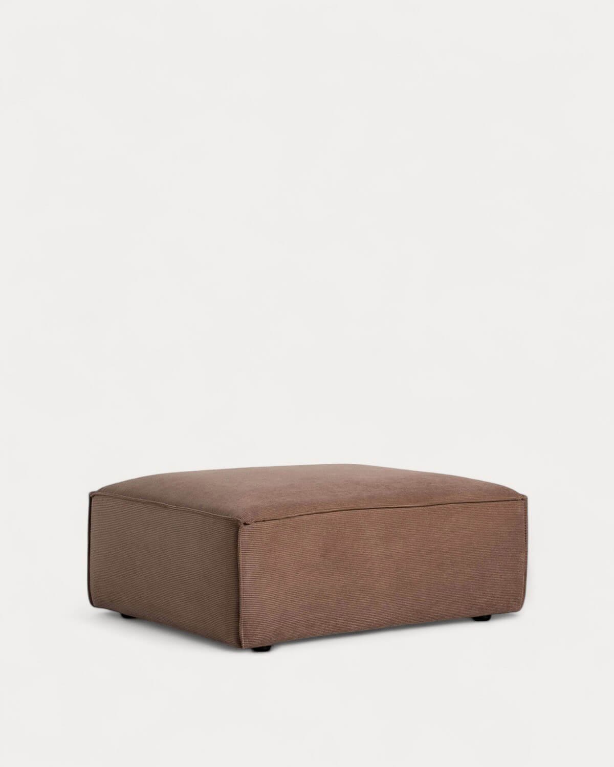 Fauteuil d'Angle Modulable Kilhe en Velours Côtelé avec Pouf, image de la gelerie 3