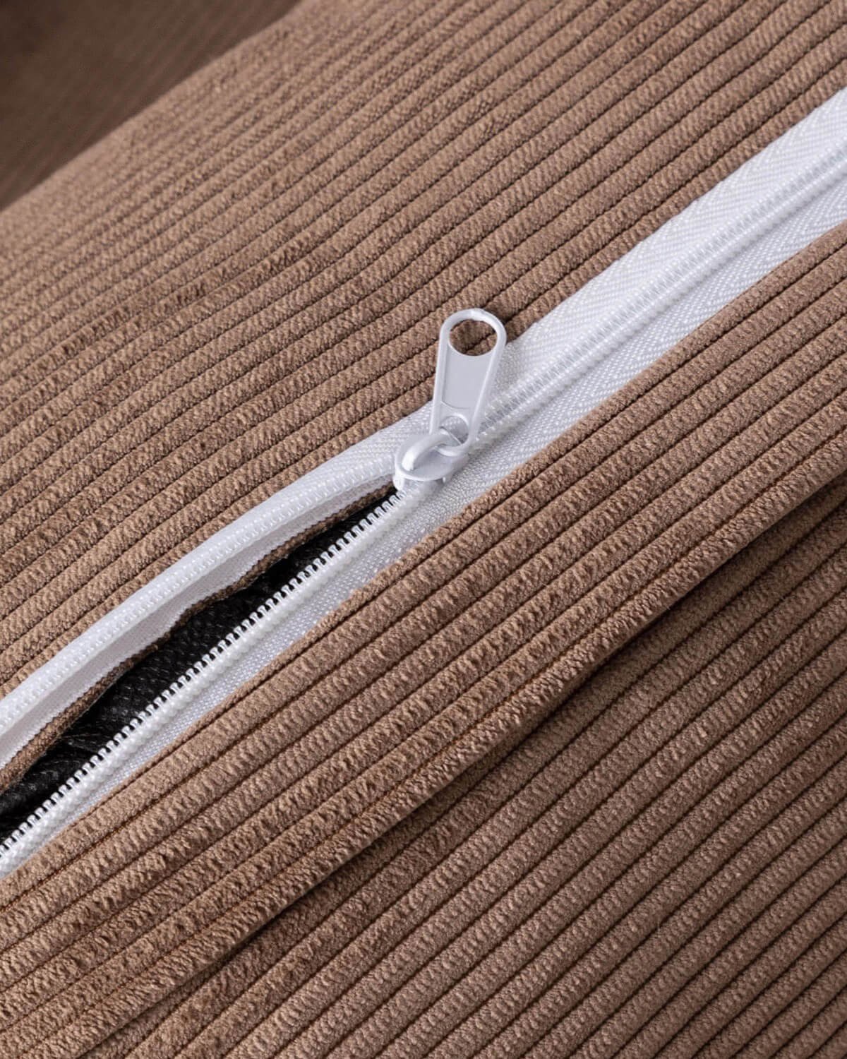 Fauteuil d'Angle Modulable Kilhe en Velours Côtelé avec Pouf, image de la gelerie 6