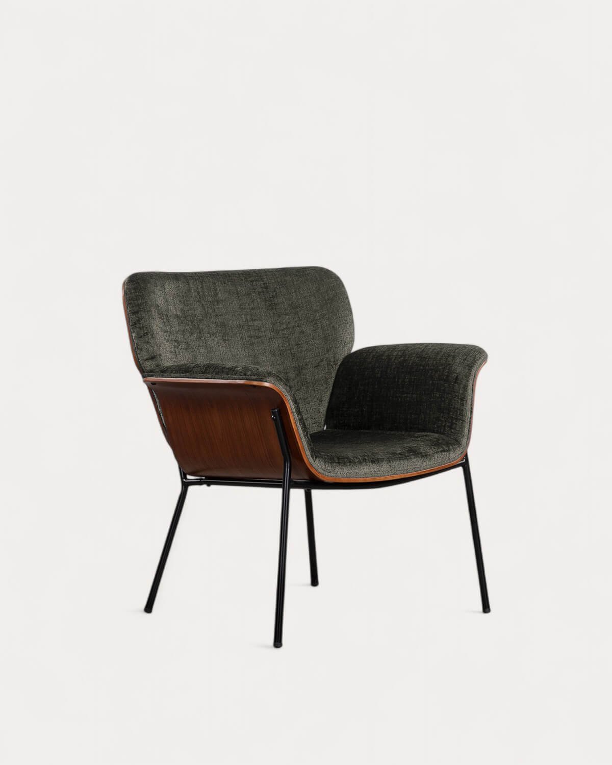 Fauteuil avec Accoudoires en Bois et Tissu Lirio, image de la gelerie 1