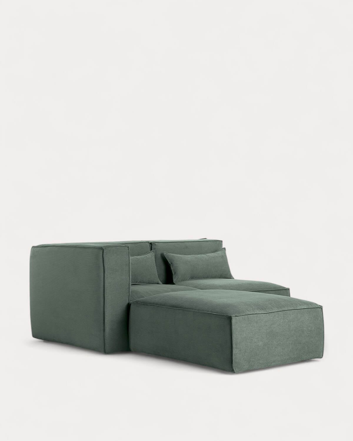 Canapé Modulables d'Angle de 2 Pièces et Pouf en Velours Côtelé Kilhe, image de la gelerie 3