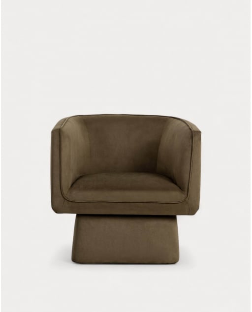Fauteuil Pivotant en Tissu Mauren