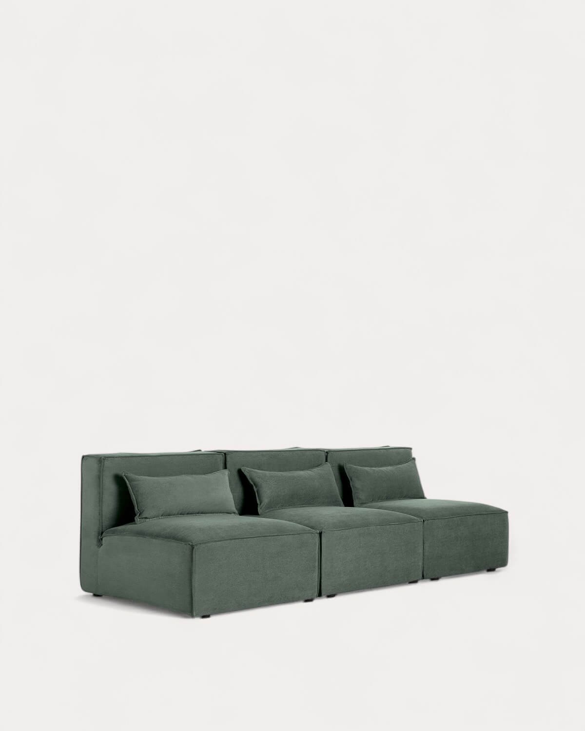 Canapé Modulaire 3 Pièces en Velours Côtelé Kilhe, image de la gelerie 1