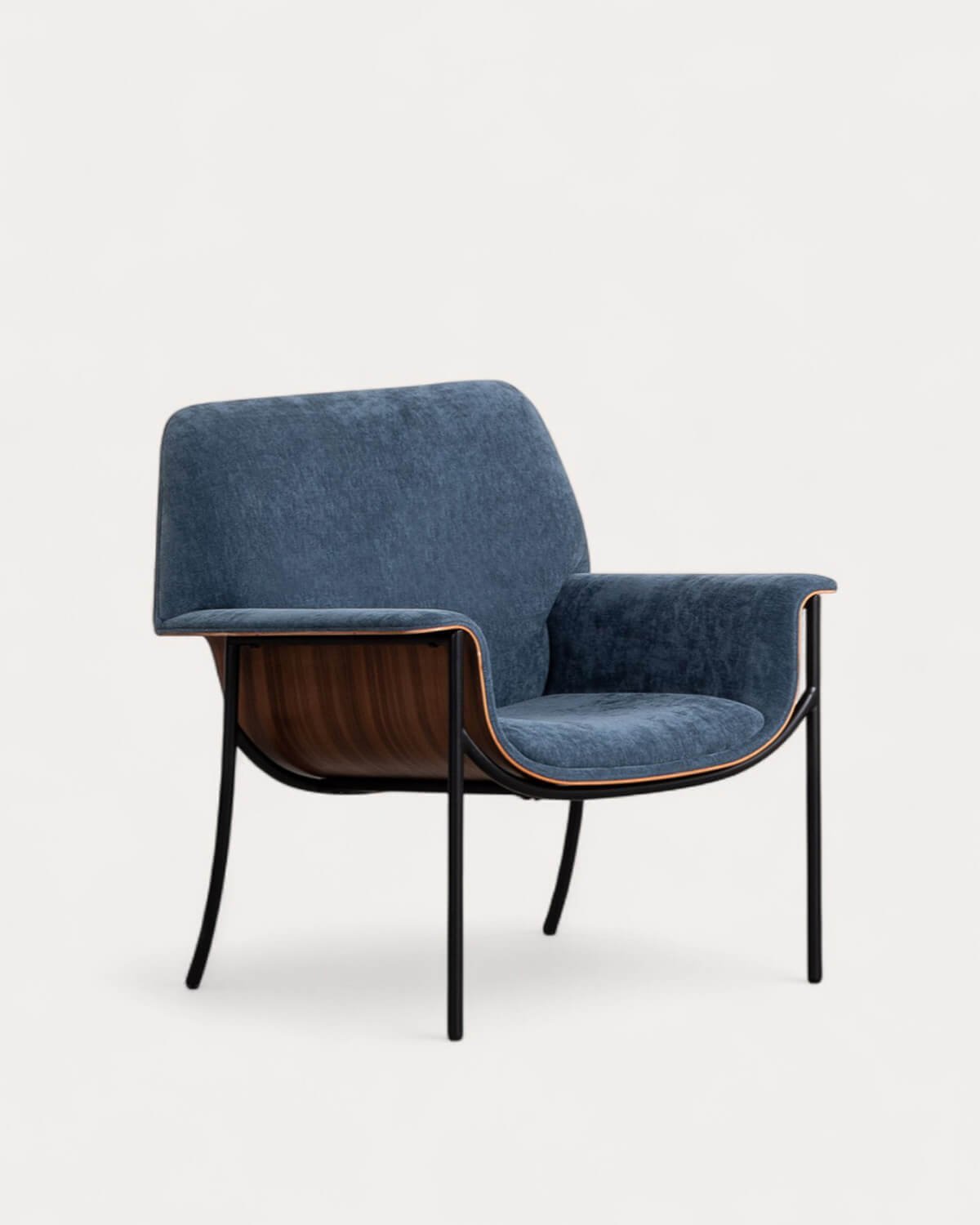 Fauteuil avec Accoudoirs en Bois et Tissu Rinu, image de la gelerie 1