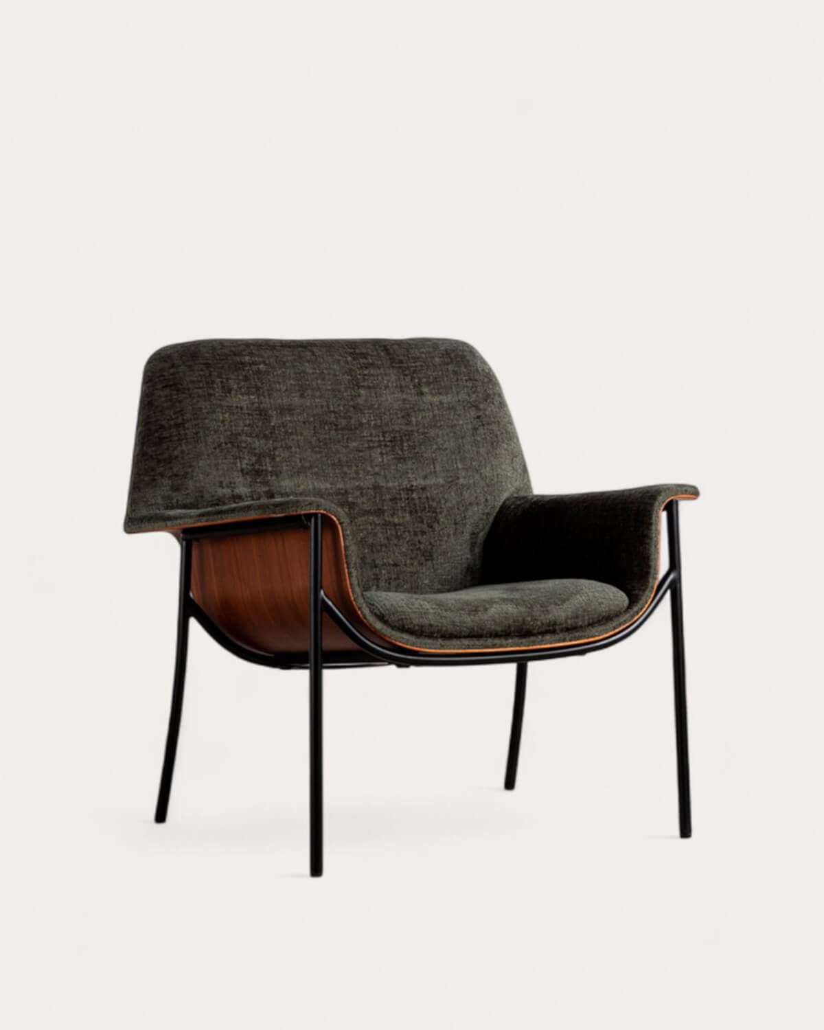 Fauteuil avec Accoudoirs en Bois et Tissu Rinu, image de la gelerie 1