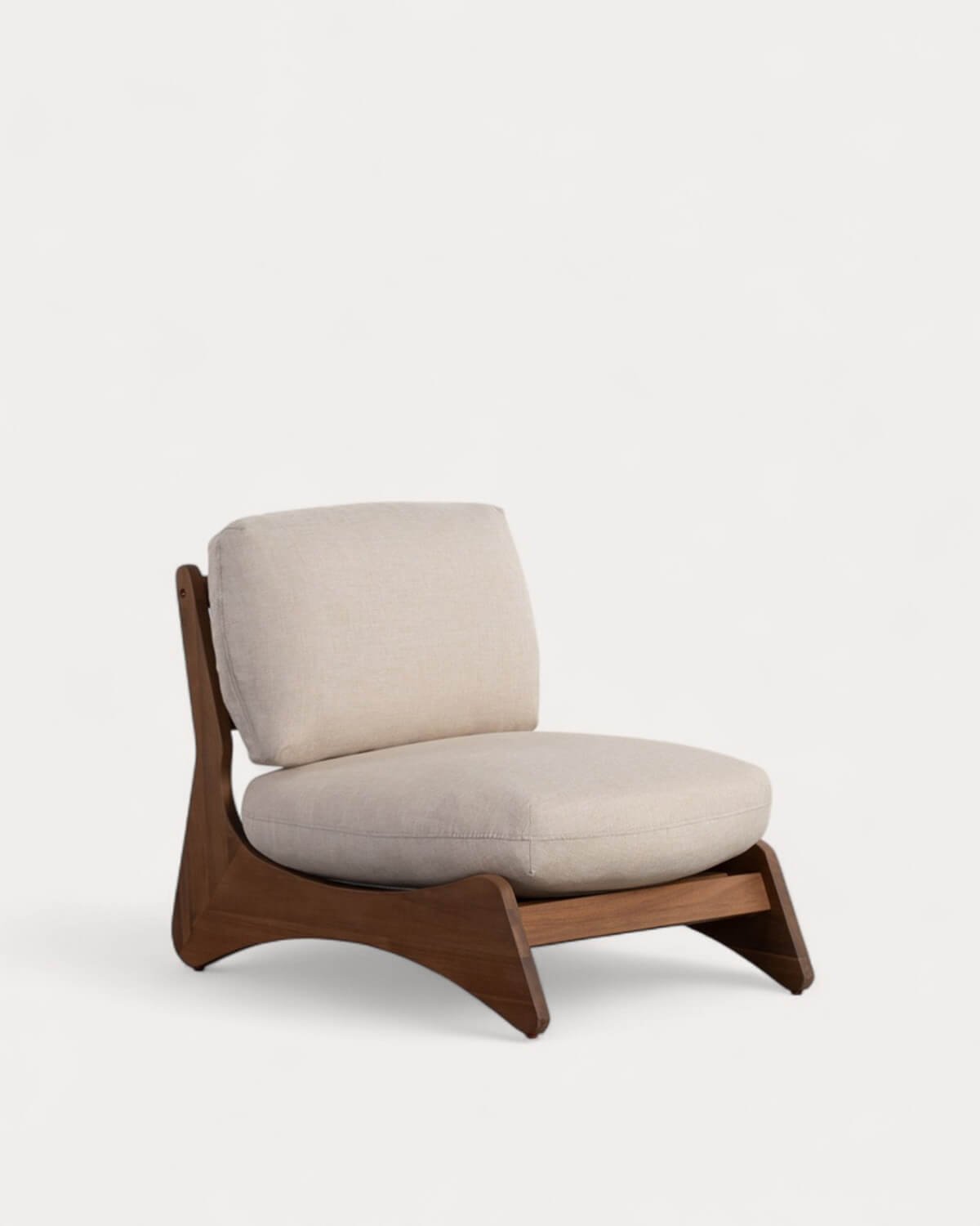 Chaise de Jardin en Bois d'Acacia avec Coussins en Tissu Lorent