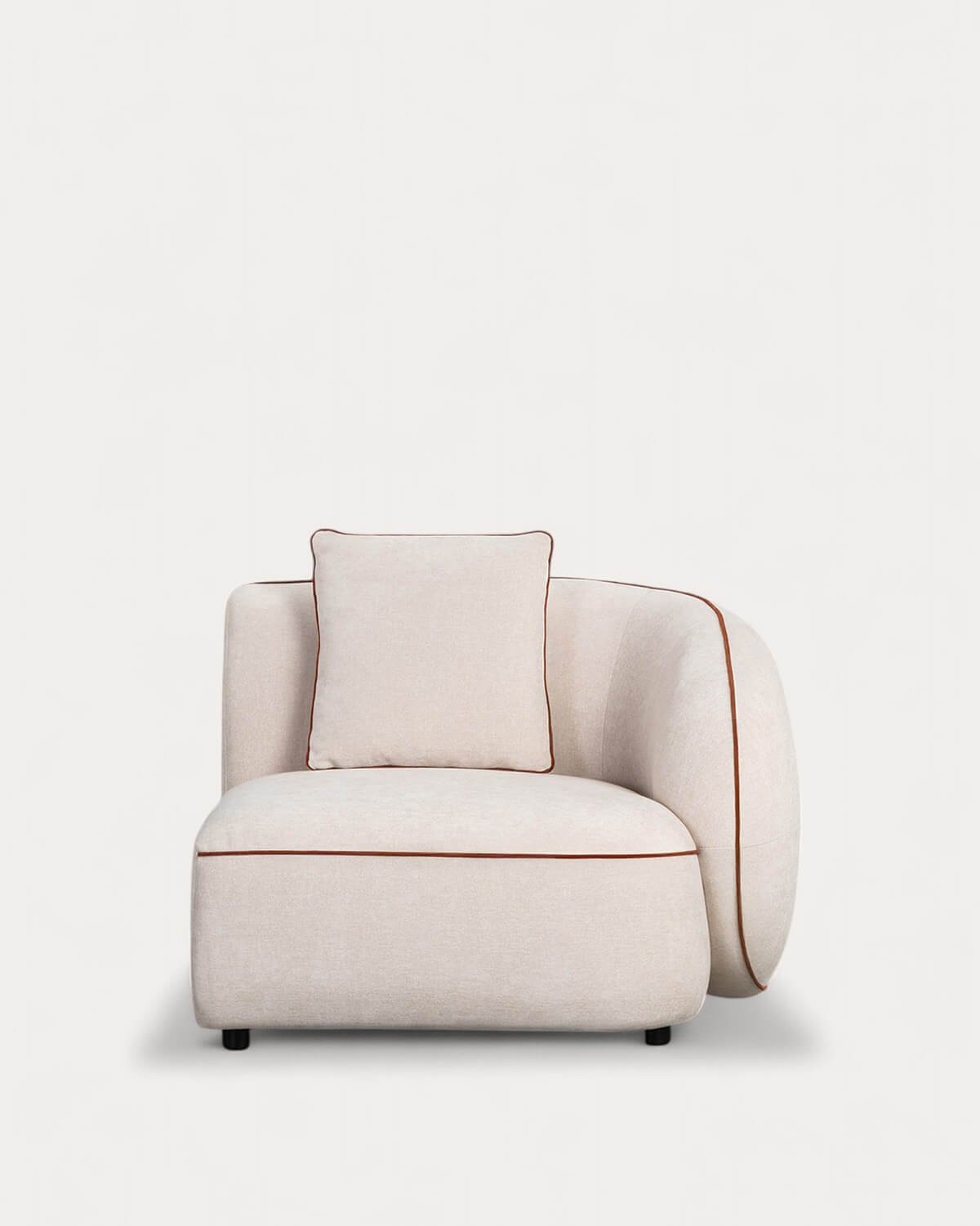 Module de Fauteuil D'Angle Droit en Tissu pour Canapé Ilham