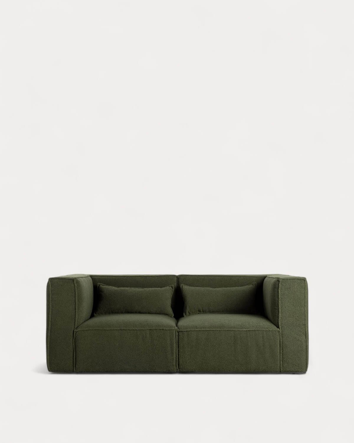 Canapé Modulable 2 Pièces d'Angle en Tissu Bouclé Kilhe